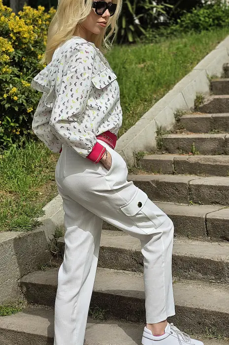 Дамски бял комплект - 759 - Дамски бял комплект - 759