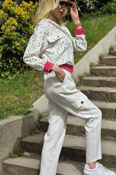 Дамски бял комплект - 760 - Дамски бял комплект - 760