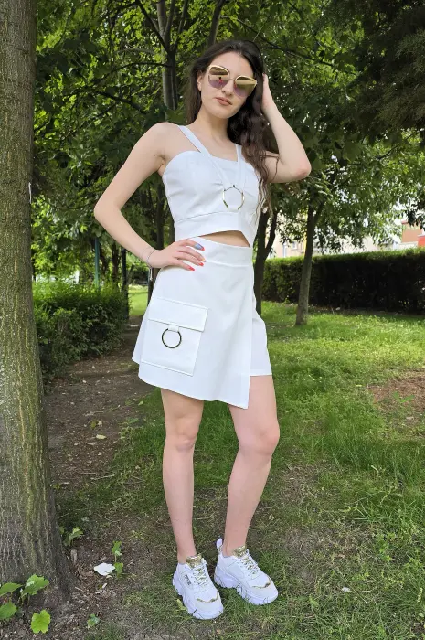 Бял дамски топ - 792 - Бял дамски топ - 792