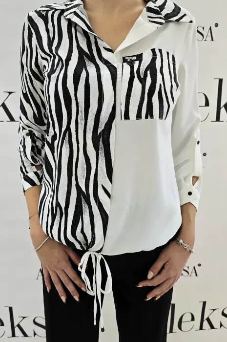 Дамска риза с принт - 429 - Дамска риза с принт - 429