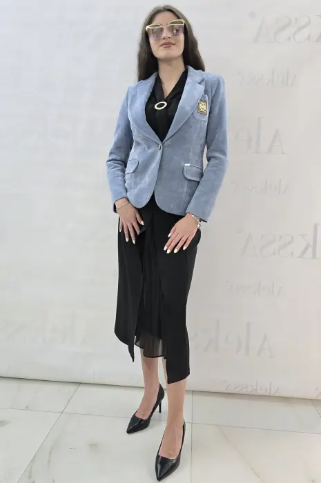 Светло синьо сако джинс - 538 - Светло синьо сако джинс - 538
