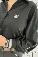 Черна риза с камъни - Черна риза с камъни