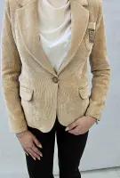 Бежаво сако плюшено - Бежаво сако плюшено