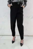 Елегантен черен панталон с тока - Елегантен черен панталон с тока